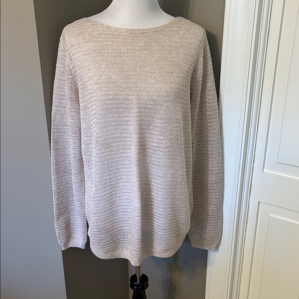 Tahari linen tunic sweater